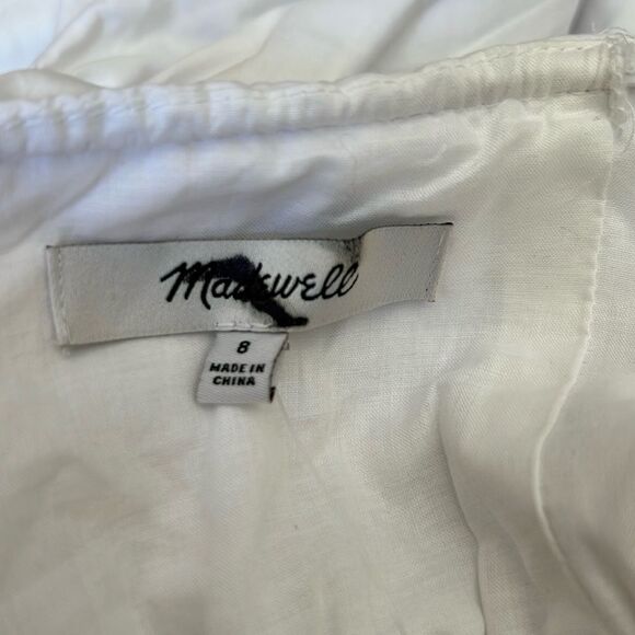 NWT Madewell Embroidered Tank Midi Dress White 8 - Picture 2 of 11